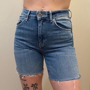 High Waist Jean Shorts